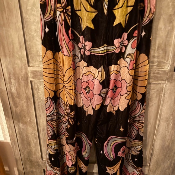 Johnny Was Black Floral Wide-Leg Jumpsuit - Picture 3 of 7